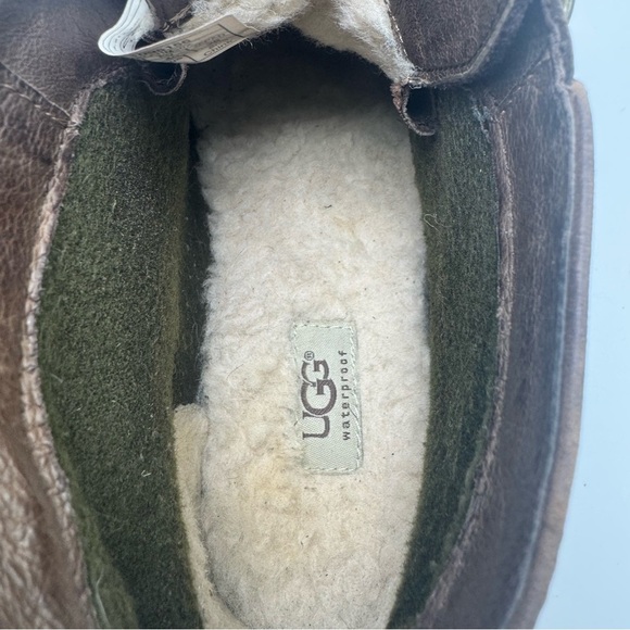 Ugg Womens Heather Suede Leather Ankle Duck Boots Size 9 Lace Up Winter Rain - Picture 11 of 11